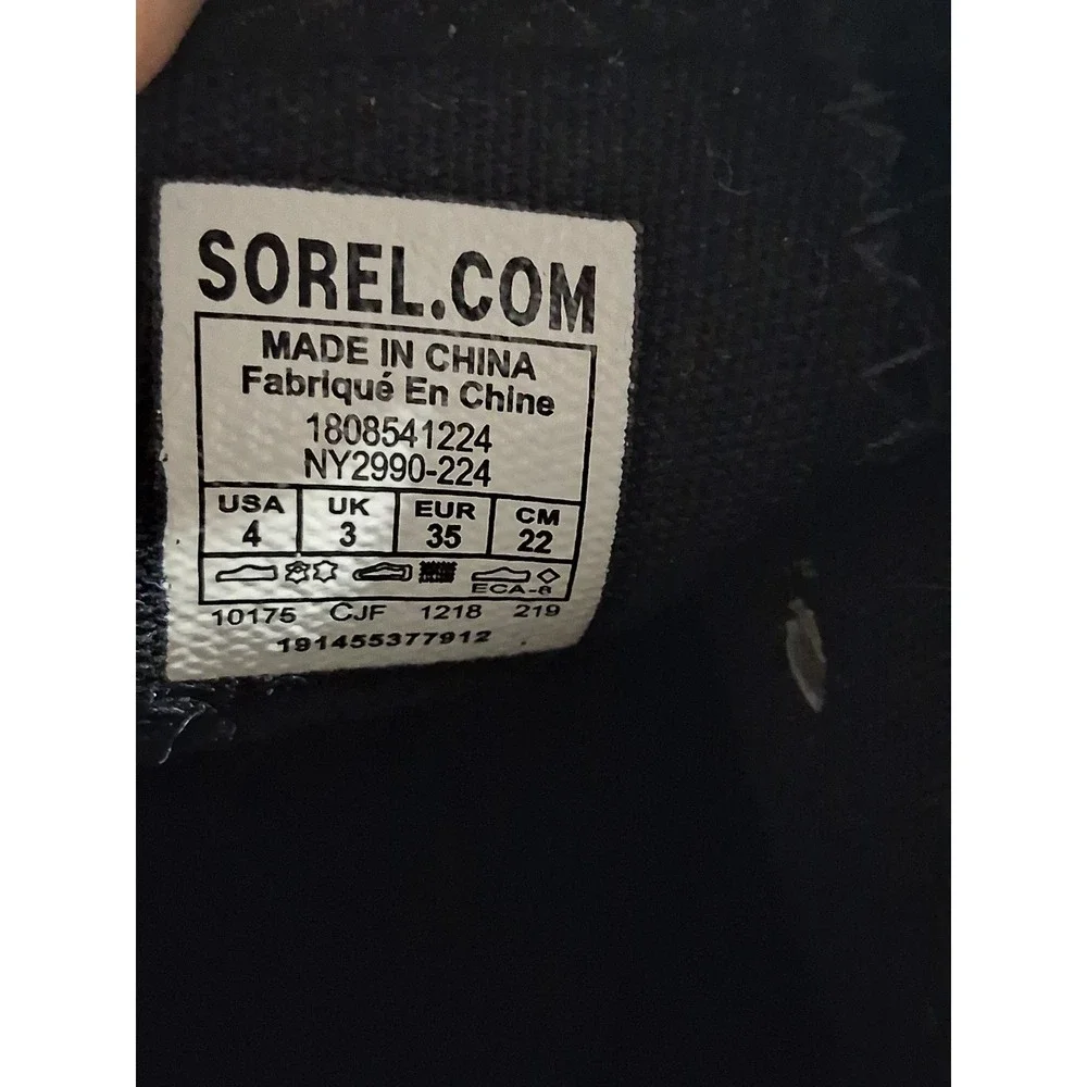 Sorel Big Girls size 4 Joan of Arctic Wedge Leather Chelsea Casual Preppy Boots